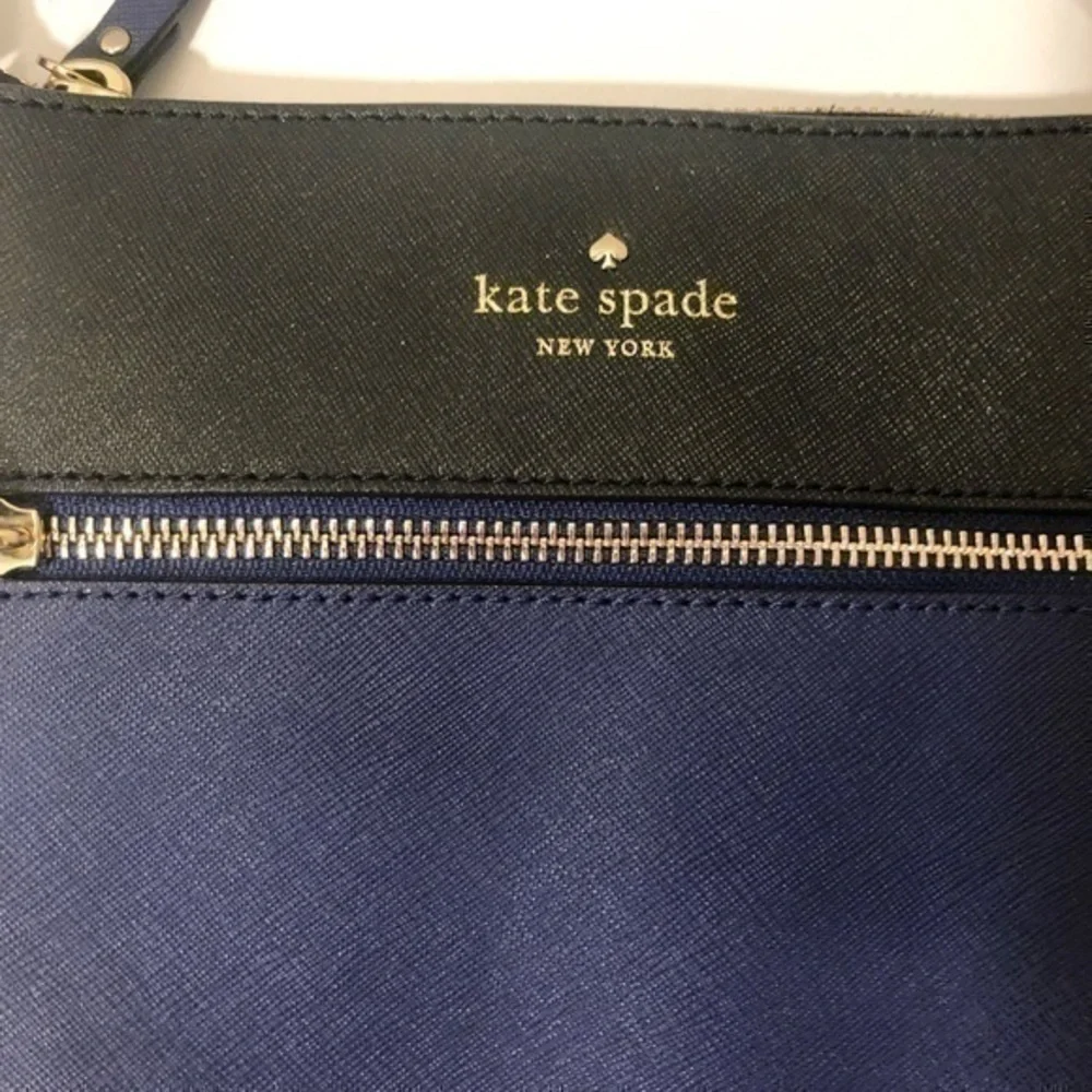 Kate spade blue black crossbody bag color block